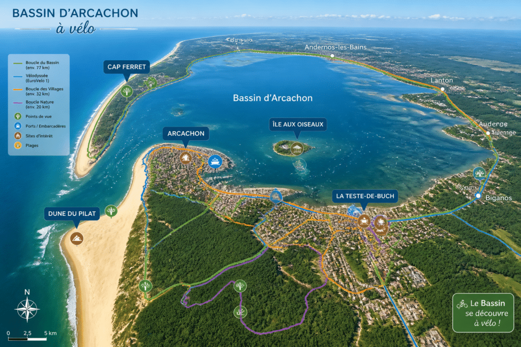 bassin d arcachon carte