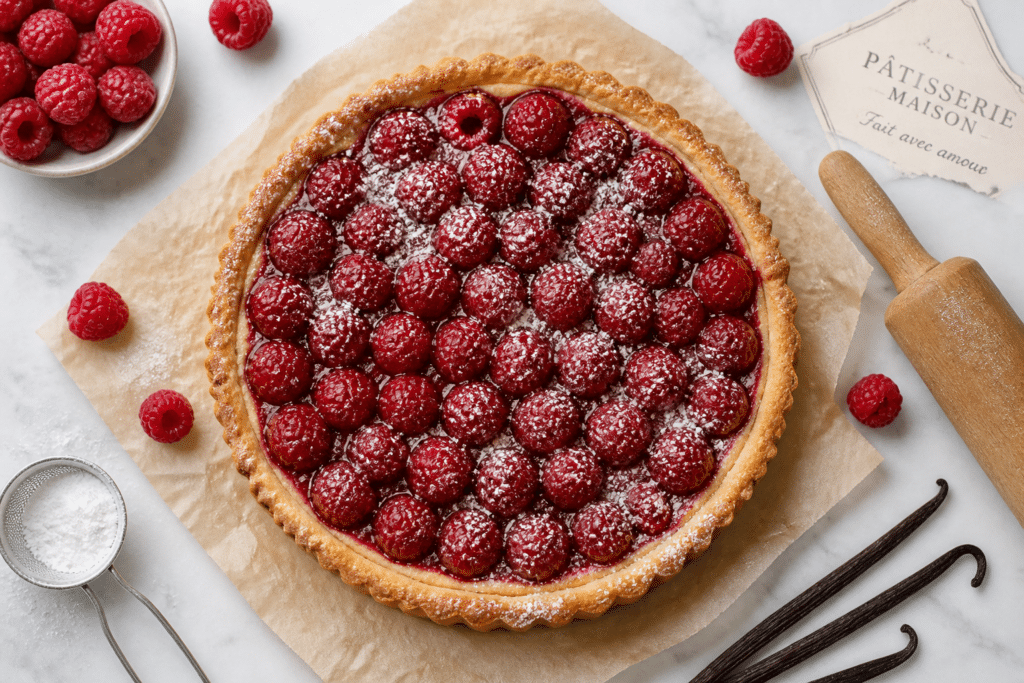 recette tarte framboise