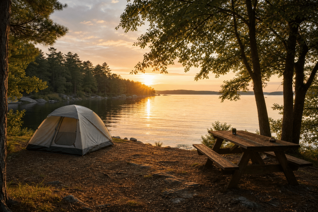 camping aux rives du lac